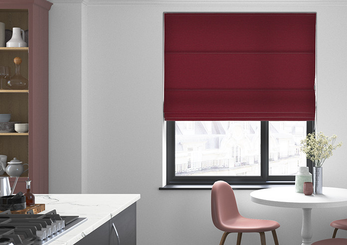 Kent, Wine - Twist&Fit Roman Blind - Image 3